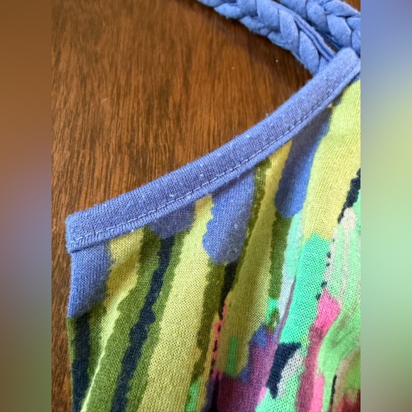 Xhilaration Boho Braided Strap Elastic Waist Multicolor  Relaxed Top Shirt - Picture 7 of 9